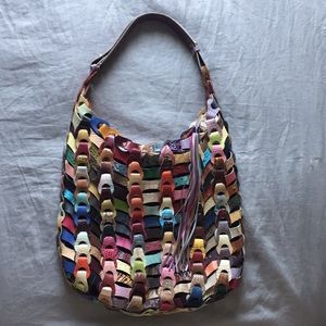 De.De Multicolored Leather Hobo